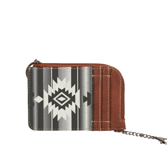 Wrangler Southwestern Art Print Mini Zip Card Case -Black