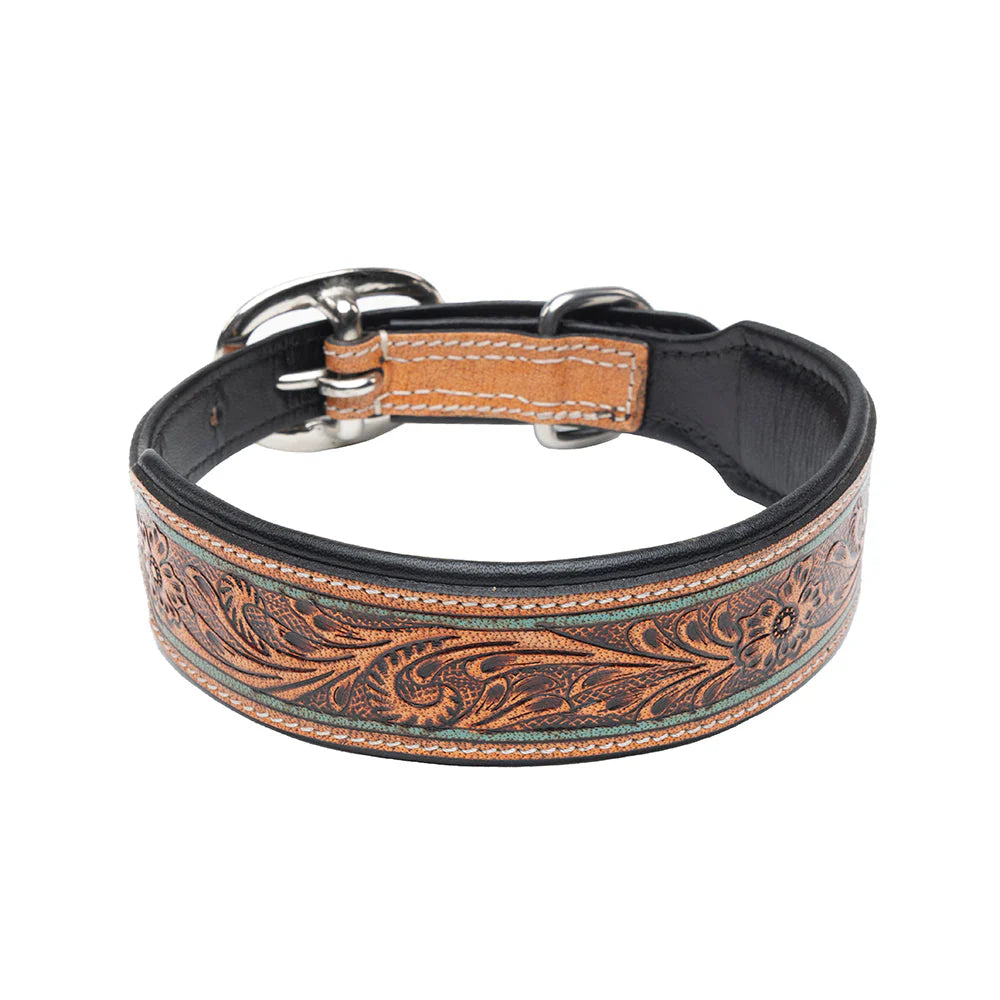 Trusted Amigo Hand-Tooled Dog Collar