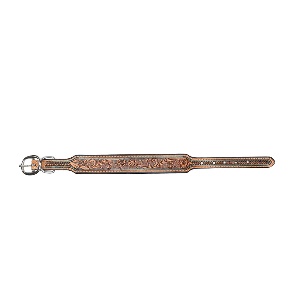 Trusted Amigo Hand-Tooled Dog Collar