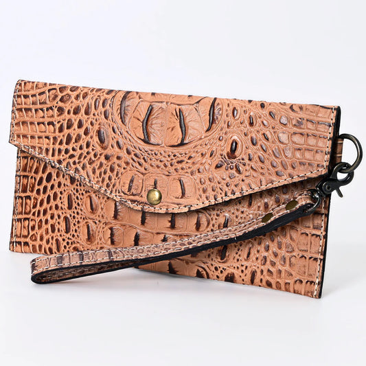 American Darling Crocodile Embossed Wristlet