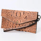 American Darling Crocodile Embossed Wristlet