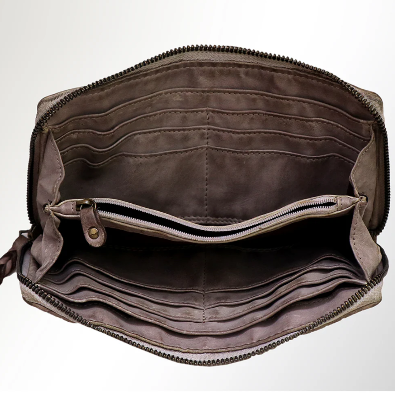 Never Mind Soft Leather Clutch