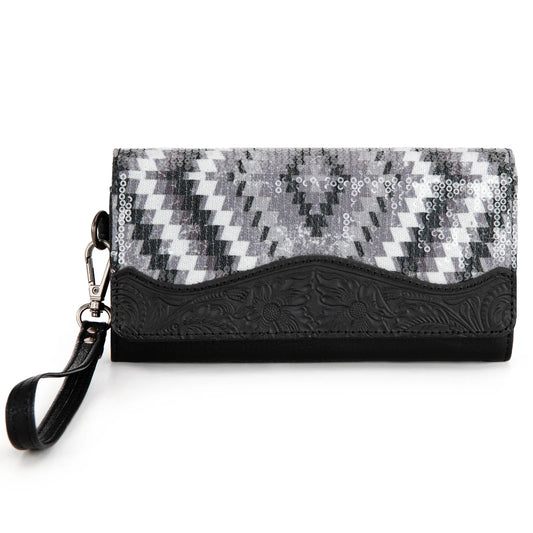 Montana West Tooled Aztec Collection Wallet