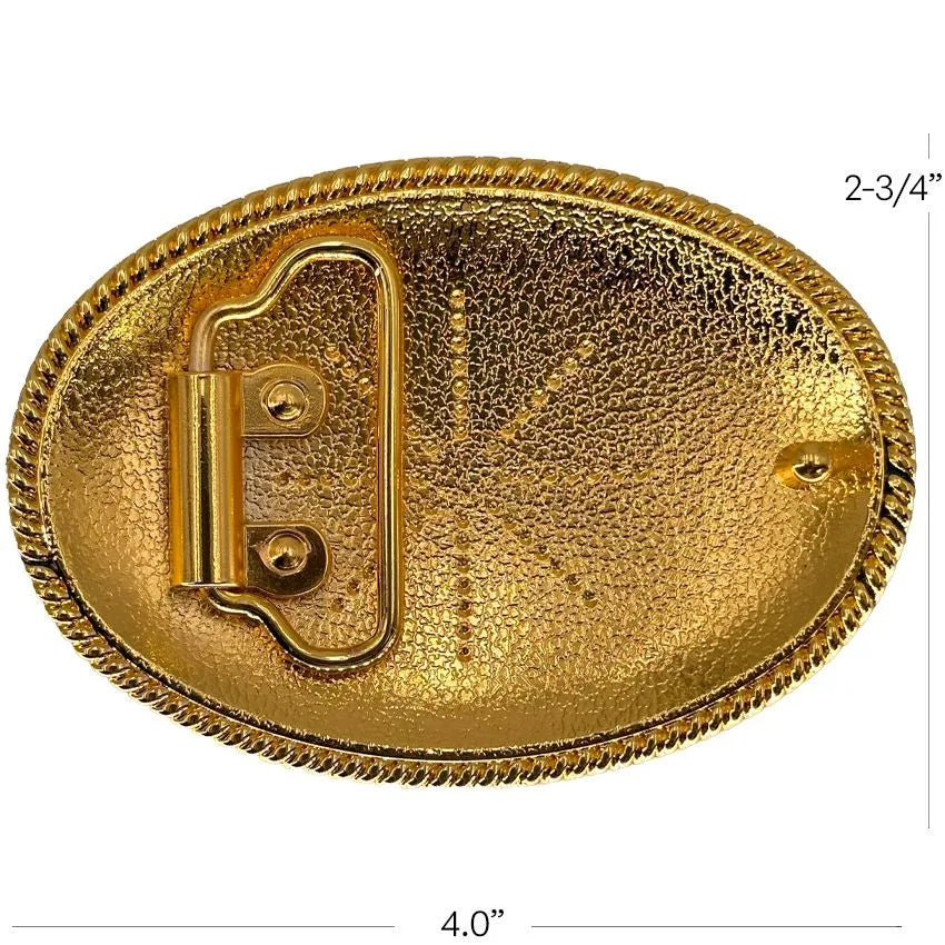 Gold Floral Design Buckle