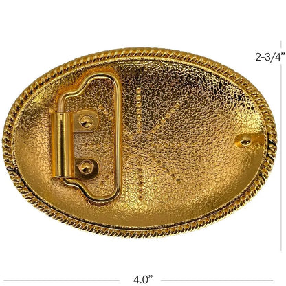 Gold Floral Design Buckle