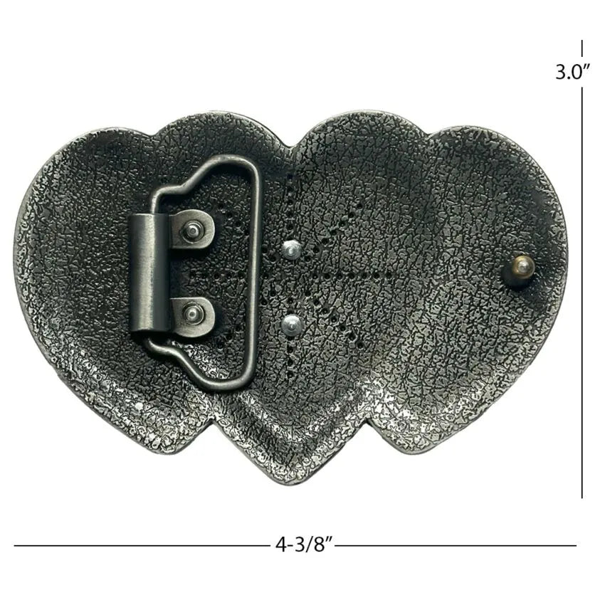 Golden Longhorn Heart Buckle