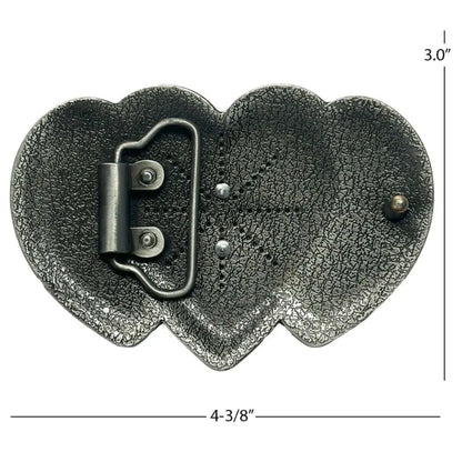 Golden Longhorn Heart Buckle