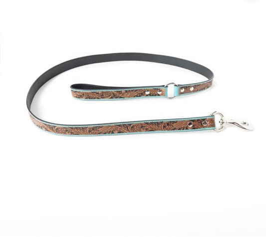 Luna Beam Dog Leash In Turquoise