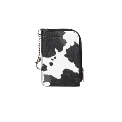 Wrangler Cow Print Mini Zip Card Case