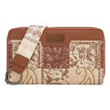 Wrangler Bandana Paisley Print Wallet Brown