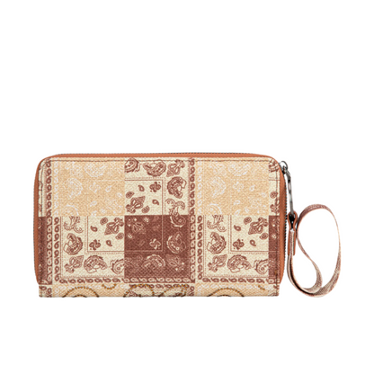 Wrangler Bandana Paisley Print Wallet Brown