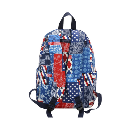 Montana West Stars Stripes Floral Print Backpack