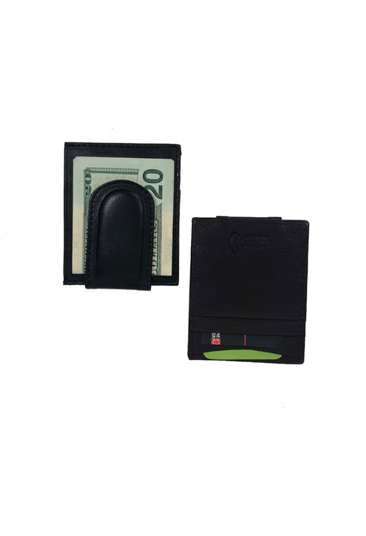 Men's Thin Leather RFID Wallet Magnetic Clip
