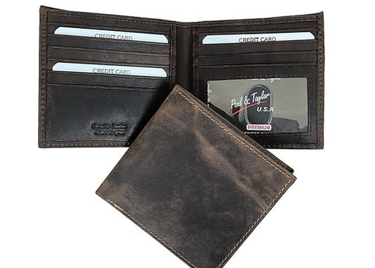 Men's Leather Bifold Top Wallet