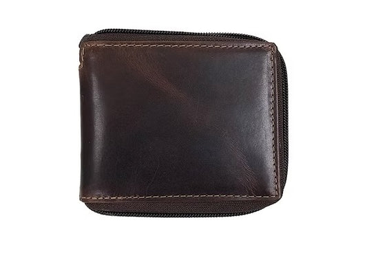Men's Leather Wallet Zip Around