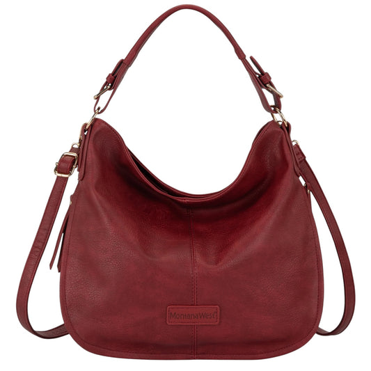 Montana West Hobo/Crossbody Bag - Red
