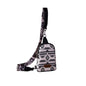 Wrangler Aztec Print Crossbody Sling Chest Bag - Black