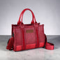 Wrangler Croc Print Concealed Carry Tote/Crossbody - Burgundy