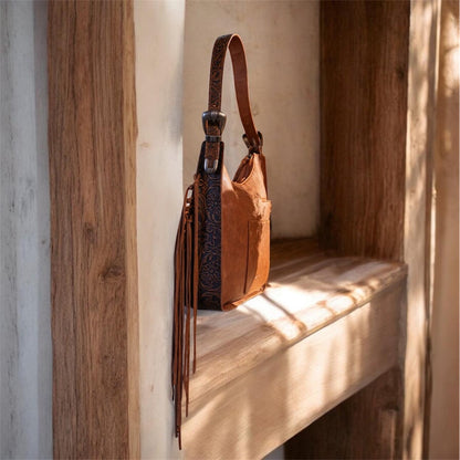 Montana West Floral Tooled Concealed Carry Hobo