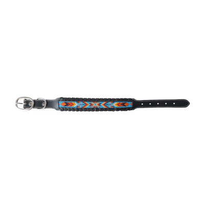Running Wind Hand-Tooled Leather Dog Collar