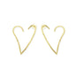 Open Hoop Heart Earrings