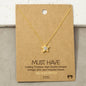 18K Gold Dipped Two Tone Star Pendant Necklace