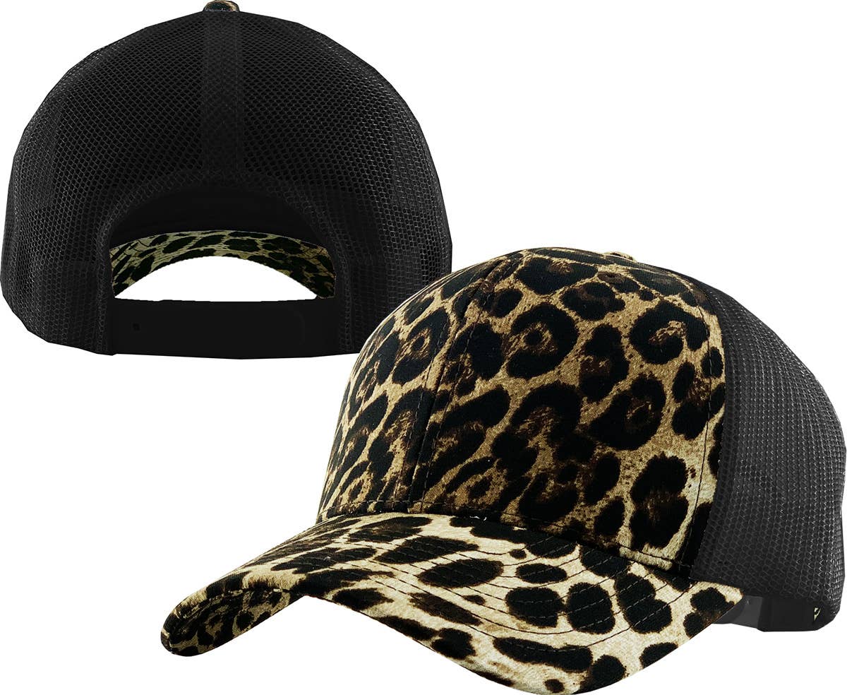 Leopard Mesh Back Cap