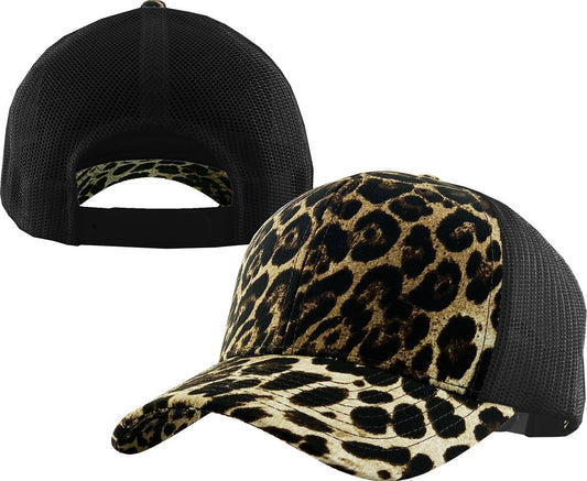 Leopard Mesh Back Cap