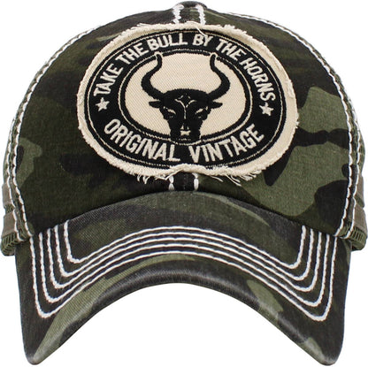 Bull Vintage Meshback Ball Cap