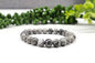 Map Jasper Gemstone Bracelet Stretchable 8mm Beads, 7.5"L