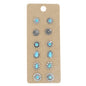 Western Style 6 Pair Assorted Concho Stud Earring Set