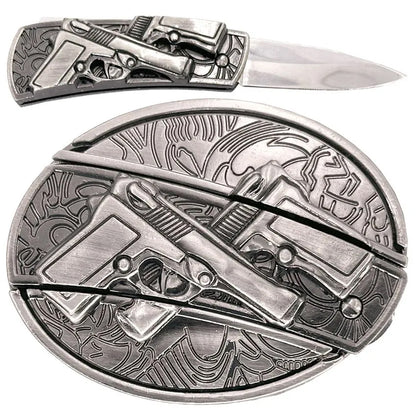 Gun Design Knife Buckle