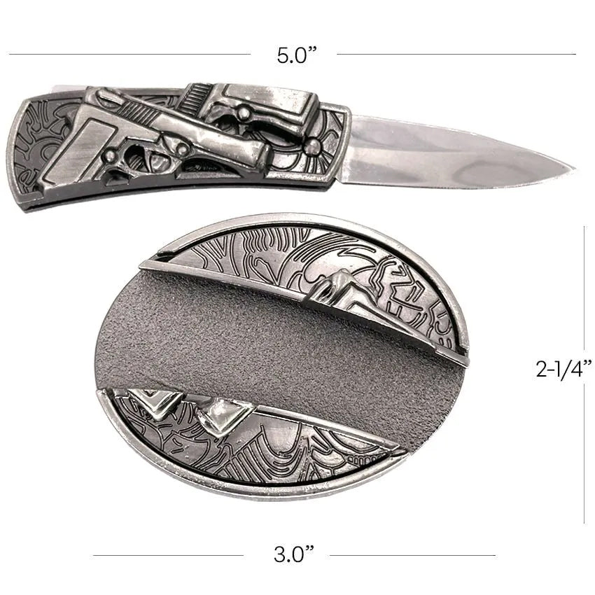 Gun Design Knife Buckle