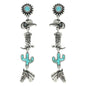 Western Cowboy Theme Turquoise Post Earrings