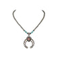 Western Turquoise Navajo Beaded Pendant Necklace