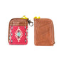 Wrangler Southwestern Art Print Mini Zip Card Case -Burgundy
