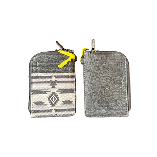 Wrangler Southwestern Art Print Mini Zip Card Case -Black/White