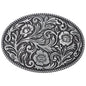 Silver Floral Design Buckle